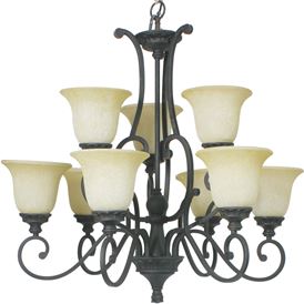 WROUGHT IRON CHANDELIER